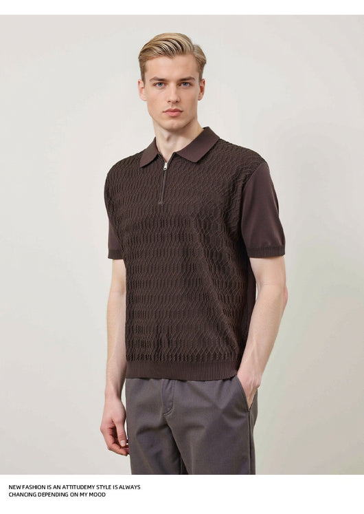 Polo Slim Fit con Textura Twist - Diseño Minimalista y Versátil - Image 22