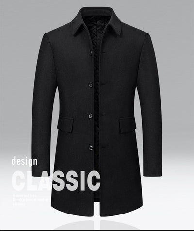 Abrigo de Lana Premium para Hombre Maduro - Estilo Solapa Clásica - Image 21