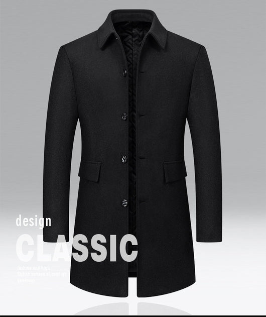 Abrigo de Lana Premium para Hombre Maduro - Estilo Solapa Clásica - Image 21