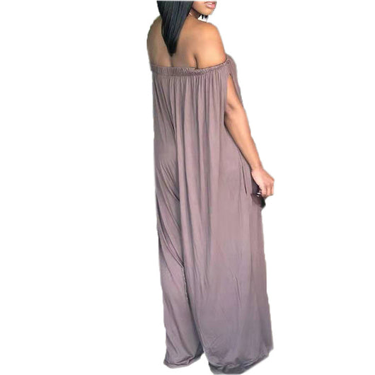 Jumpsuit Holgado de Un Hombro Talla Grande sin Mangas - Image 3