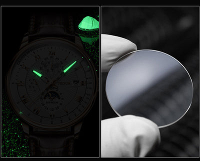 Reloj Mecánico Automático de Moda con Tres Esferas y Seis Agujas - Image 9