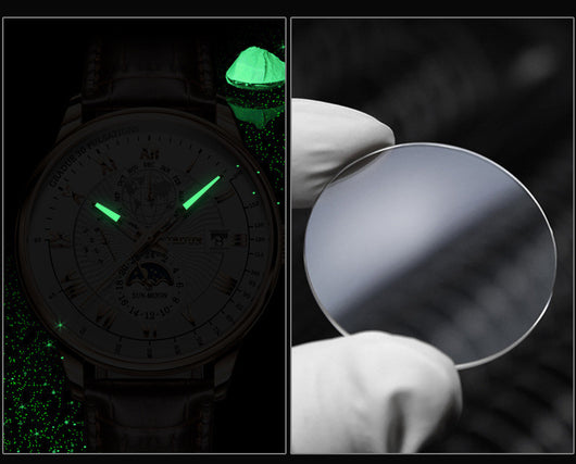 Reloj Mecánico Automático de Moda con Tres Esferas y Seis Agujas - Image 9