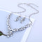 Conjunto de Joyas Nupcial: Collar y Aretes de Perlas con Diamantes - Estilo Europeo Elegante