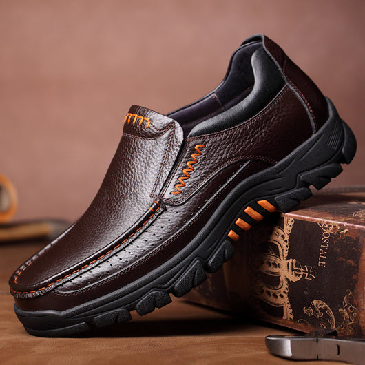 Zapatos Cómodos de Cuero con Suela Blanda para Adultos Mayores - Image 5