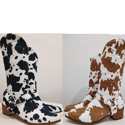 Botas de Caña Alta con Pelaje Sintético y Tacón Grueso Cómodo - Image 8
