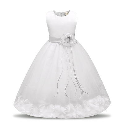 Vestido de Princesa Infantil con Malla Floral - Image 11