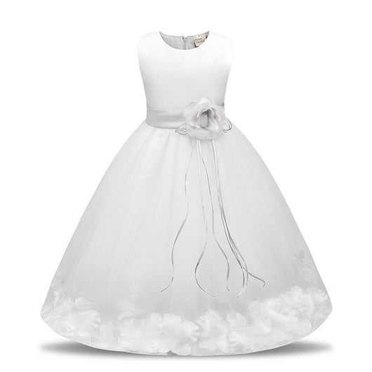Vestido de Princesa Infantil con Malla Floral - Image 11