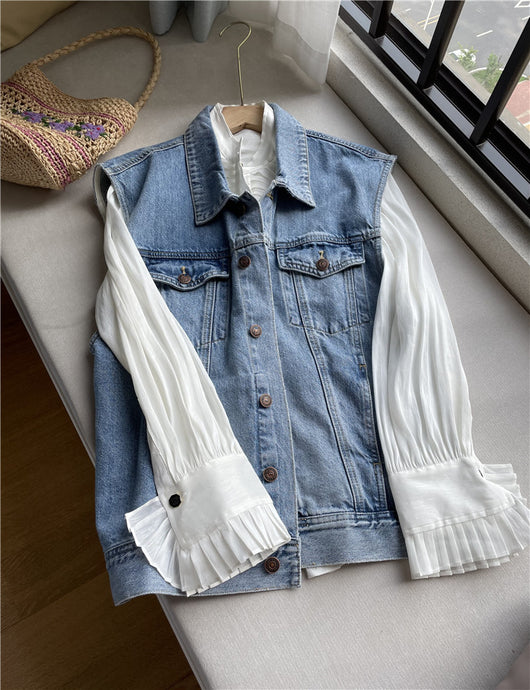 Chaleco Denim Suelto sin Mangas para Mujer - Image 11