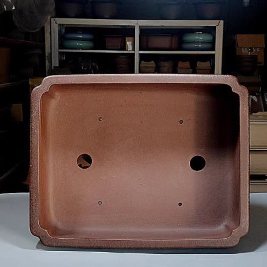 Maceta Rectangular Artesanal Estilo Antiguo Caballo Púrpura y Transparente con Depósito de Agua - Image 7