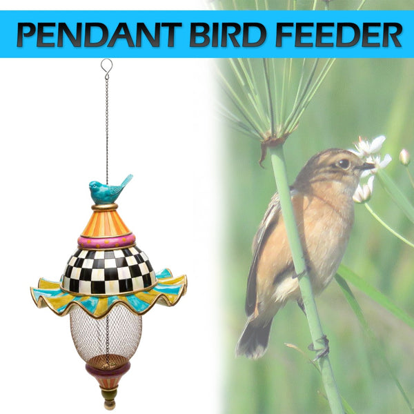 Comedero de Pájaros Metálico con Diseño Creativo - Decoración Colgante para Jardín