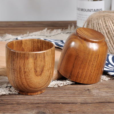 Taza de Madera Natural Artesanal - Vaso Rustico de Pícea para Bebidas - Image 2