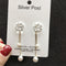 Aretes de Perlas en Diseño Engarzado