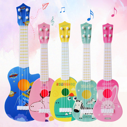 Guitarra Ukelele Infantil de Simulación con Cuatro Cuerdas