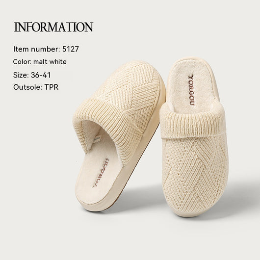 Pantuflas Térmicas de Lana y Algodón para Invierno - Suela Gruesa Antideslizante - Image 10
