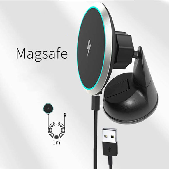 Cargador Magnético Inalámbrico 15W para Auto - Soporte Ventilación Carga Rápida