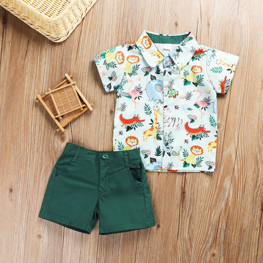 Conjunto Estampado Animal con Short Liso - Image 2