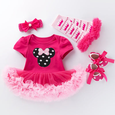 Pelele de Algodón Premium para Bebé - Vestido Romper Rosa Pálido de Manga Corta - Image 12