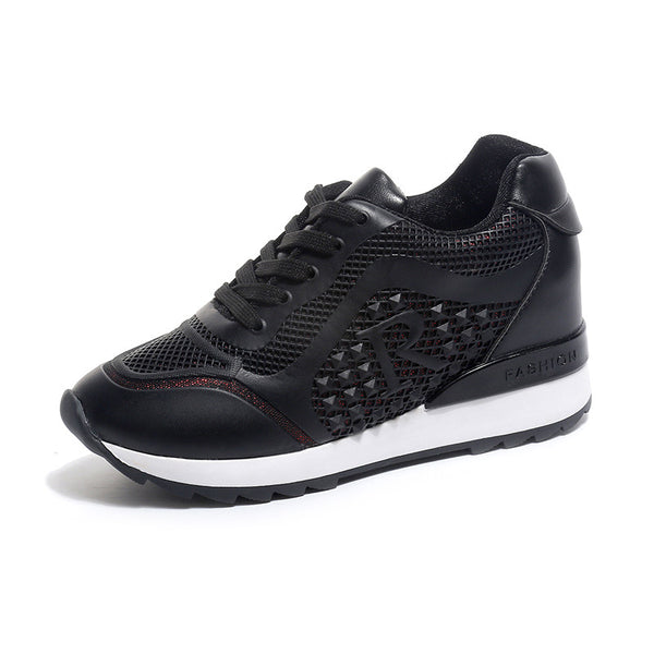 Zapatillas Blancas Casuales Elevadas Estilo Tendencia - Image 7