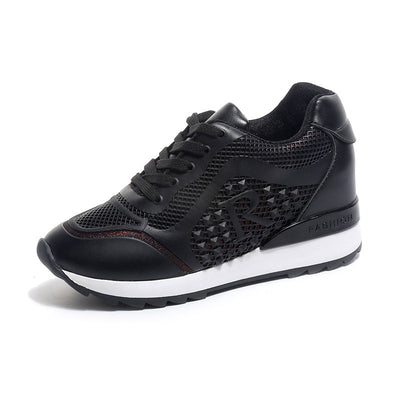 Zapatillas Blancas Casuales Elevadas Estilo Tendencia - Image 7