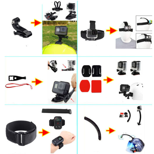 Kit Completo de Accesorios para Cámara de Acción y Fotografía - Image 3