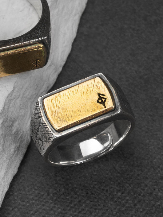 Anillo Ajustable Letra Final Moda Masculina - Image 9