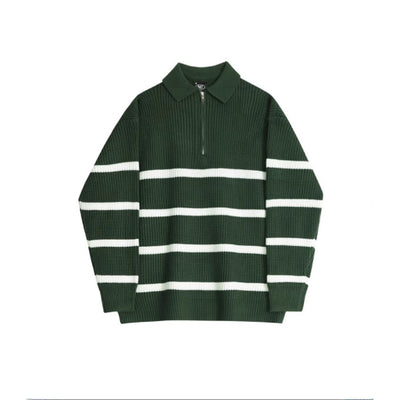 Chaqueta Suéter Hombre Cuello Medio Cierre Ajuste Relajado - Image 5