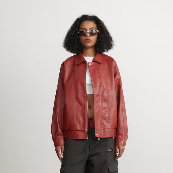 Chaqueta de Cuero Cropped para Hombre y Mujer - Estilo Urbano Moderno