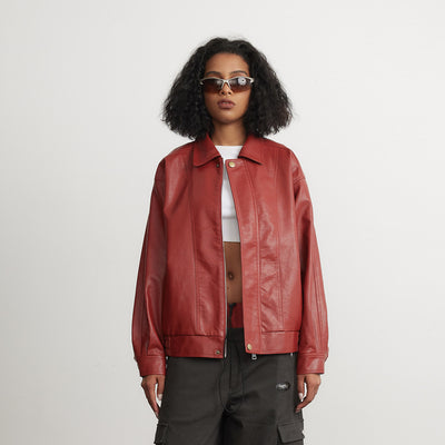 Chaqueta de Cuero Cropped para Hombre y Mujer - Estilo Urbano Moderno