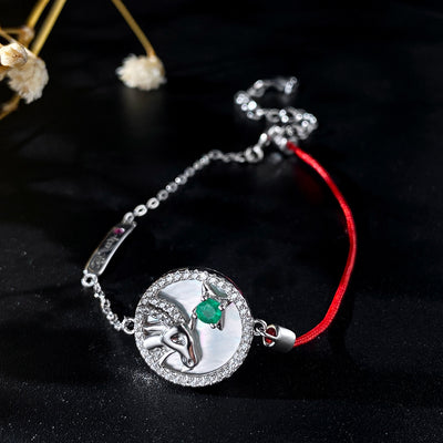 Pulsera Plata S925 Diseño Exclusivo Esmeralda para Mujer Signo Aries - Image 8