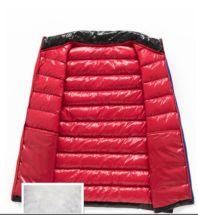 Chaleco Acolchado de Plumas de Ganso para Hombre - Cuello Alto Térmico - Image 11
