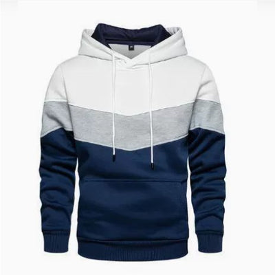 Sudadera con Capucha Patchwork para Hombre - Estilo Casual Moderno - Image 8