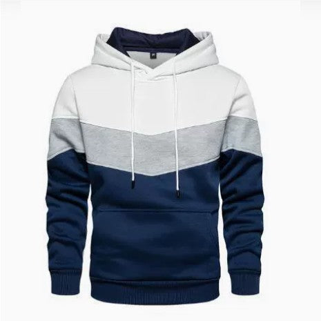 Sudadera con Capucha Patchwork para Hombre - Estilo Casual Moderno - Image 8
