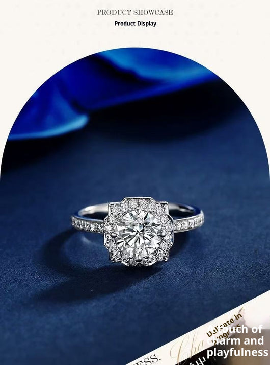 Anillo de Compromiso Clásico con Diamante de 1 Quilate Completamente Engastado - Image 11
