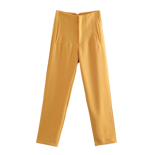 Pantalón Harem Casual de Cintura Alta con Detalle de Siete Colores - Image 2