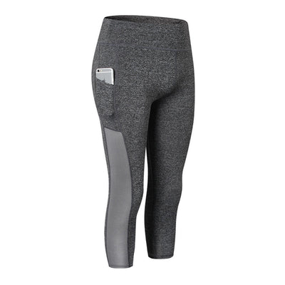 Pantalones Yoga Ajustados con Bolsillos Laterales - Capris Deportivos de Secado Rápido - Image 3