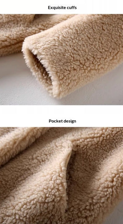 Abrigo Largo con Capucha en Cuero Sintético y Peluche - Image 9