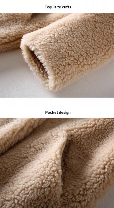 Abrigo Largo con Capucha en Cuero Sintético y Peluche - Image 9