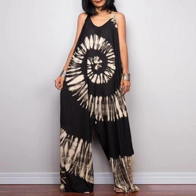Jumpsuit Ancho con Estampado Tie-Dye y Cintura Ajustable - Image 10
