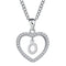 26-letter zircon heart necklace26-letter zircon heart necklace Plateado O