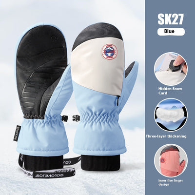 Guantes de Snowboard para Mujer Impermeables con Pantalla Táctil y Forro Térmico - Image 7
