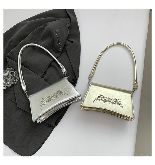 Bolsa Bandolera Diseño Francés con Cadena y Textura Crack - Image 11