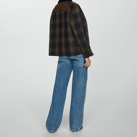 Abrigo Acolchado con Cuello de Piel - Diseño Tartán Otoño Invierno - Image 4