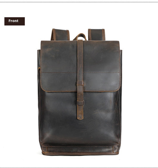 Mochila de Cuero para Viajes de Gran Capacidad con Compartimento Laptop - Image 20