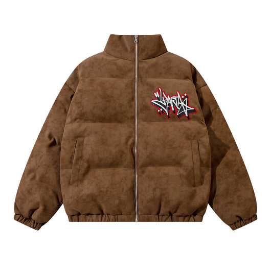 Chaqueta Acolchada de Algodón con Letras Bordadas - Image 2