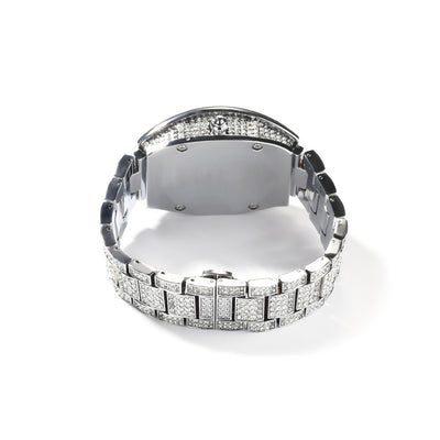 Reloj de Cuarzo Hip Hop Diseño Minimalista con Diamantes a Juego - Image 9