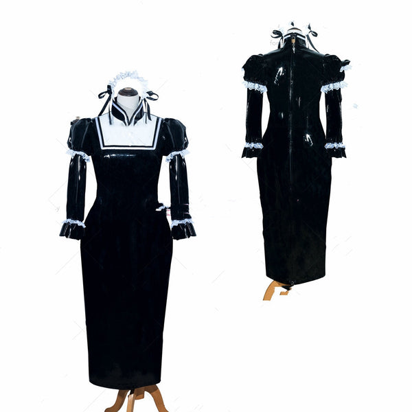 Vestido de Charol PVC Negro Elegante