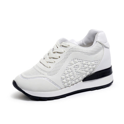 Zapatillas Blancas Casuales Elevadas Estilo Tendencia - Image 8