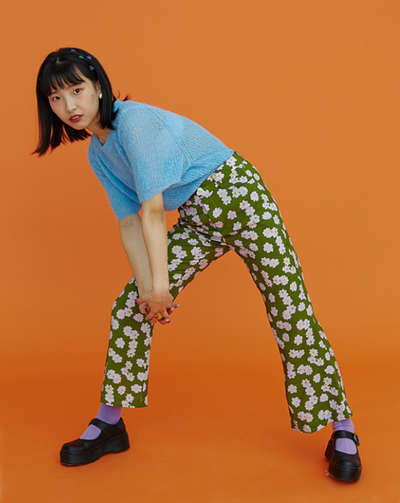Pantalones Acampanados Retro Cintura Alta con Estampado Floral Primavera - Image 2