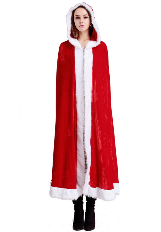 Capa Roja Navideña Sexy para Adultos y Niños - Disfraz Elegante - Image 4