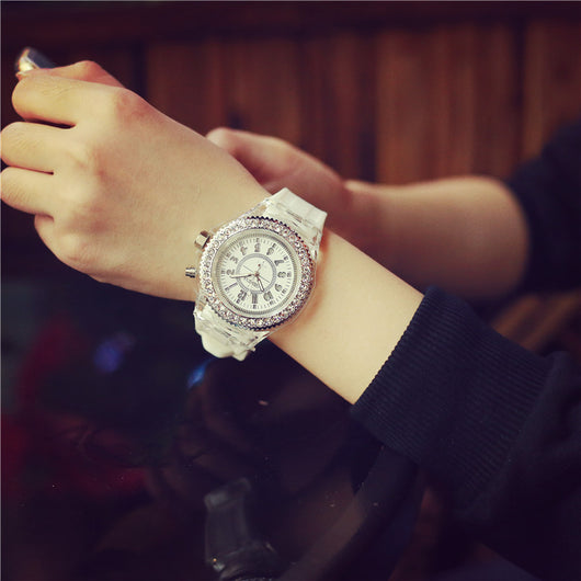 Reloj LED Luminoso Geneva para Mujer con Pulsera de Silicona - Image 12